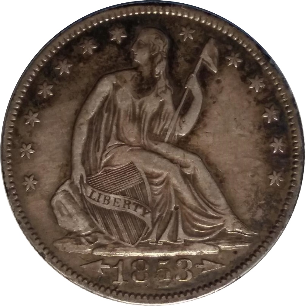 1853-O-50c-Liberty-Seated-Half-Dollar-Arrows-&-Rays-#2